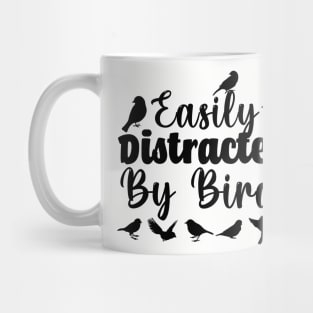 birdwatching shirt women Birdie birdwatcher gift for bird lover Gift for bird mom Shirt Easily Distracted By Birds shirt Bird lover Mug